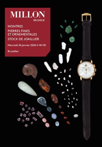 Watches, precious and ornemental gemstones, jeweler's stock